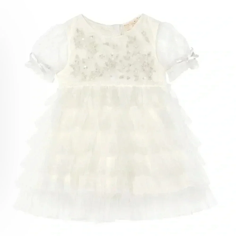tutu du monde  white dress size 6-12 months nwt